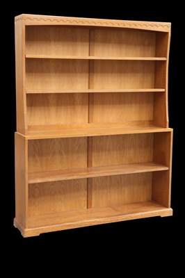 Lot 436 - RICHARD (DOUG) COLLINSON, A LABRADORMAN OAK OPEN BOOKCASE