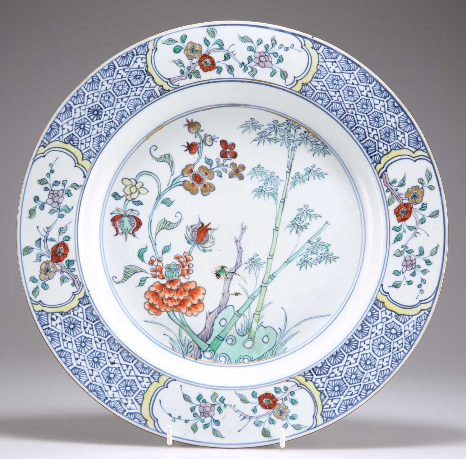 Lot 170 - A CHINESE DOUCAI DISH, QIANLONG PERIOD