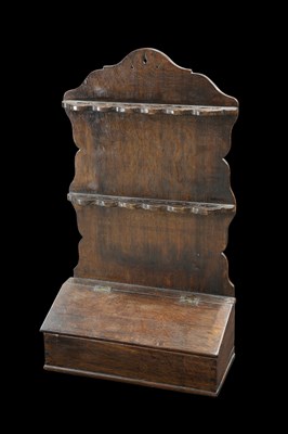 Lot 327 - AN 18TH CENTURY OAK SPOON RACK