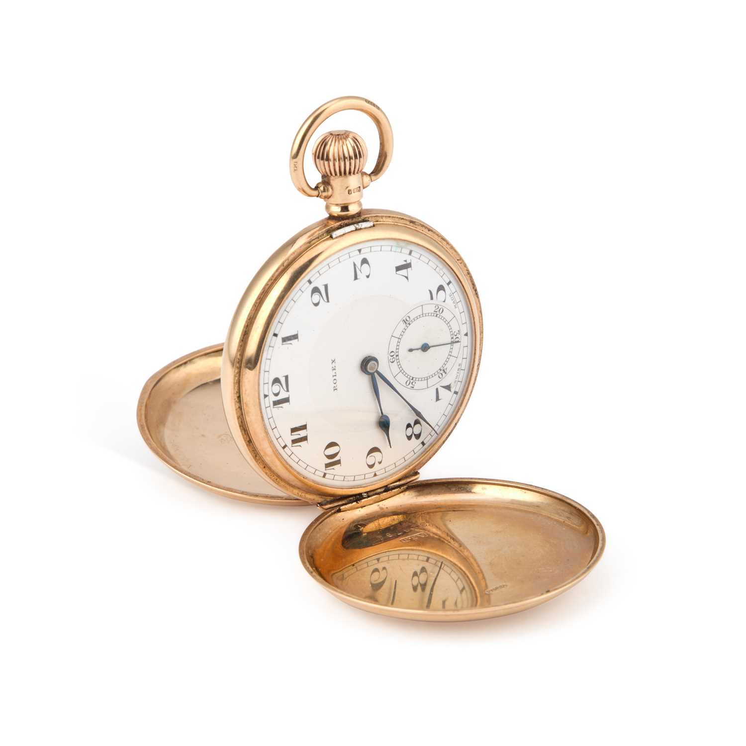Lot 815 - A 9CT GOLD ROLEX FULL HUNTER POCKET WATCH