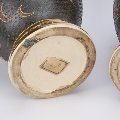Lot 188 - A LARGE PAIR OF JAPANESE SATSUMA VASES