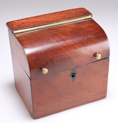 Lot 415 - A 19TH CENTURY MAHOGANY TEA CADDY