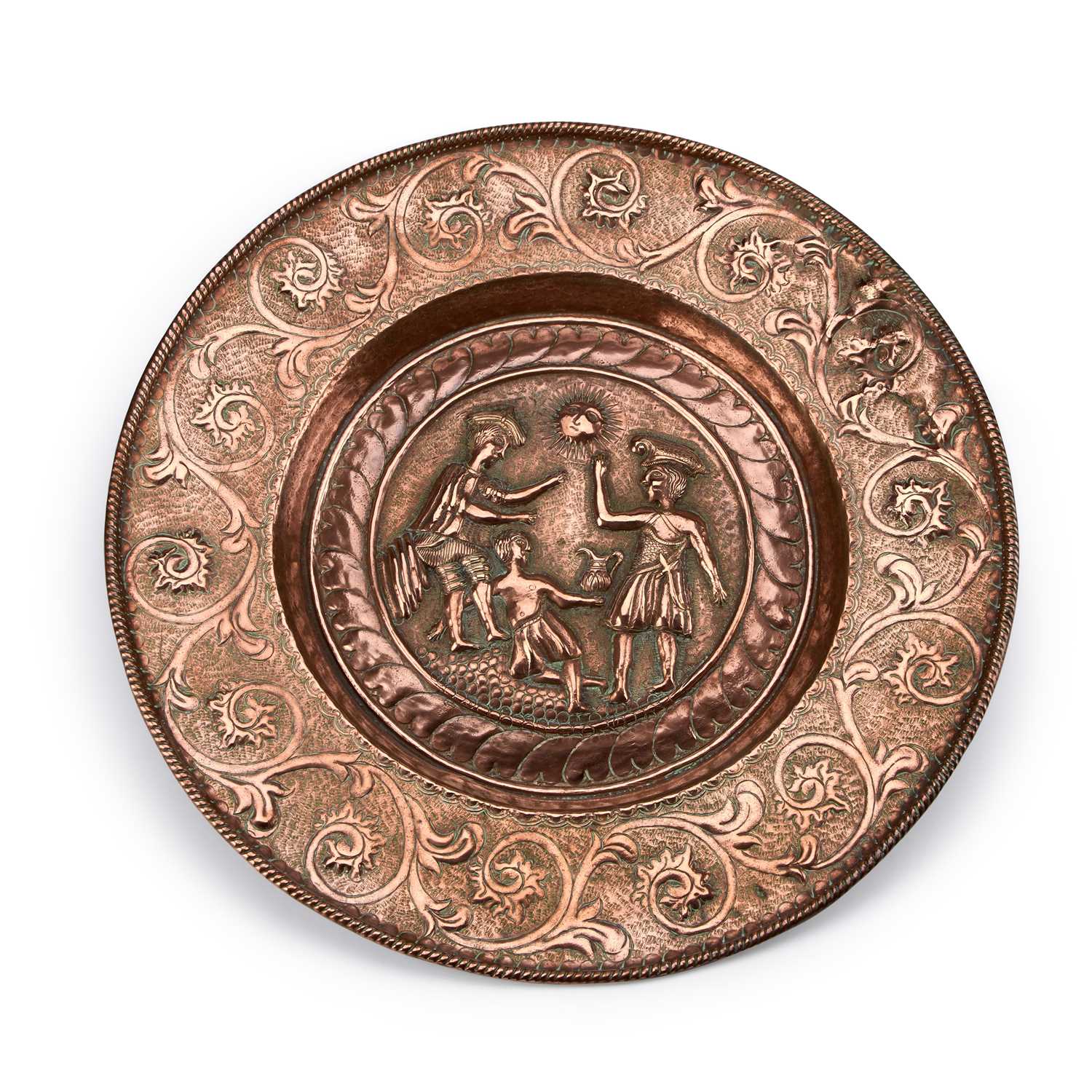 Lot 275 - A LARGE 19TH CENTURY COPPER CHARGER