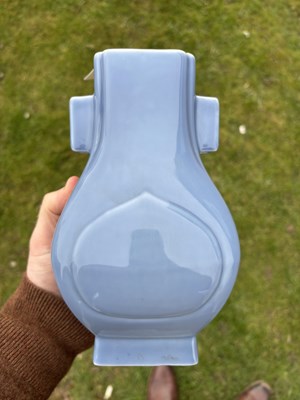 Lot 51 - A CHINESE MONOCHROME-GLAZED PORCELAIN VASE