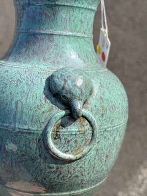 Lot 208 - A CHINESE ROBIN'S EGG-GLAZED PORCELAIN VASE