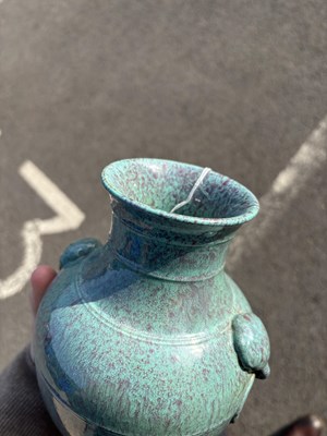 Lot 208 - A CHINESE ROBIN'S EGG-GLAZED PORCELAIN VASE