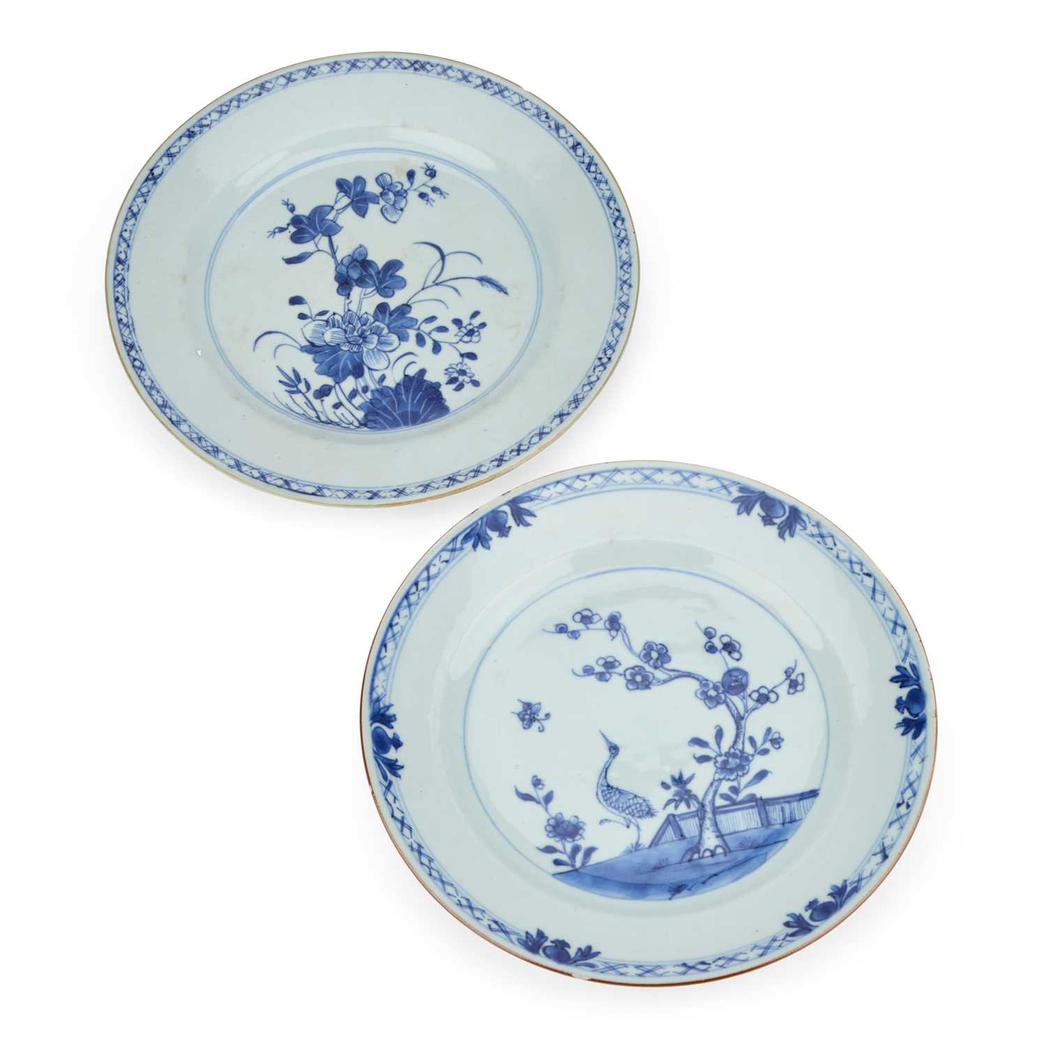 Lot 215 - TWO CHINESE BLUE AND WHITE PLATES