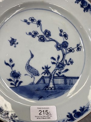 Lot 215 - TWO CHINESE BLUE AND WHITE PLATES