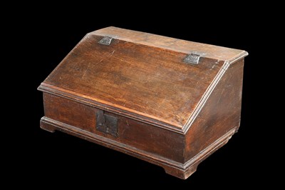 Lot 317 - AN 18TH CENTURY OAK BIBLE BOX