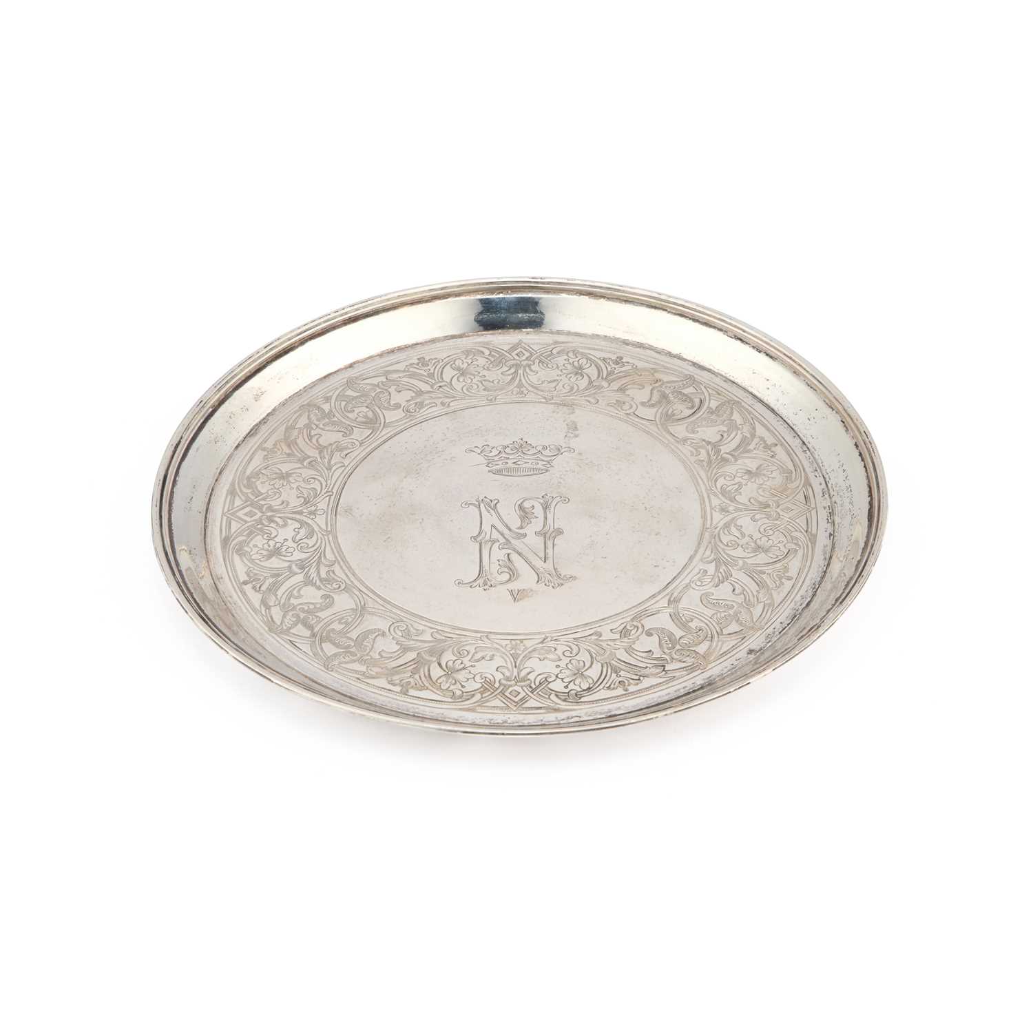 Lot 541 - A RUSSIAN SILVER SALVER