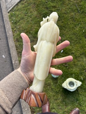 Lot 255 - A LARGE CHINESE JADE KORO