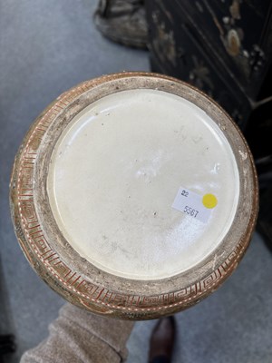 Lot 210 - A LARGE JAPANESE SATSUMA VASE