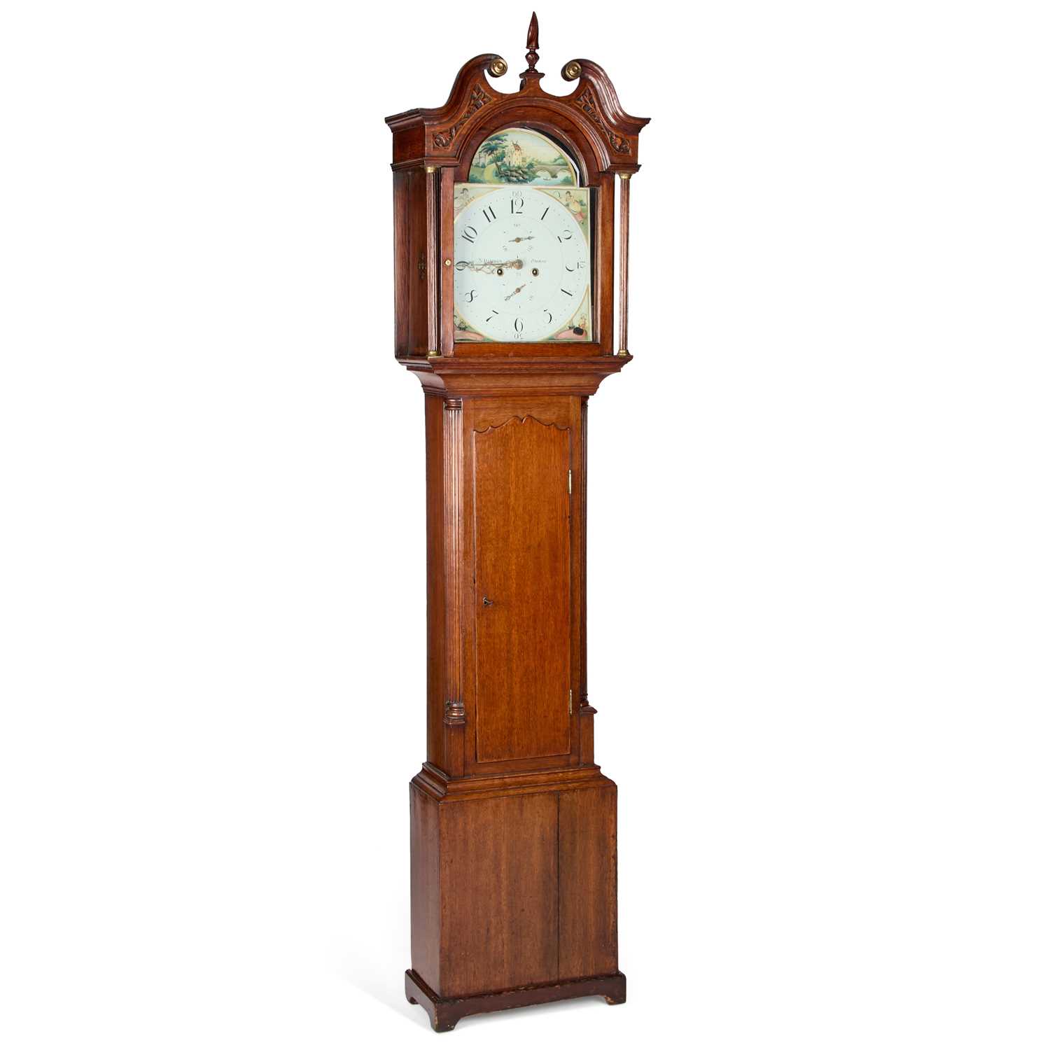 Lot 175 - A GEORGE III OAK EIGHT-DAY LONGCASE CLOCK