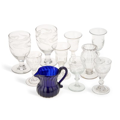 Lot 47 - A COLLECTION OF GEORGIAN AND LATER GLASS