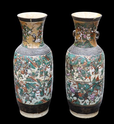 Lot 181 - A LARGE PAIR OF 19TH CENTURY CHINESE VASES