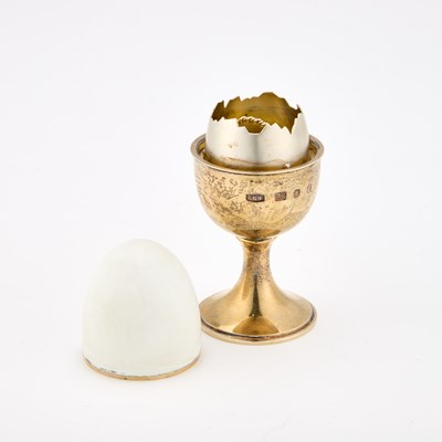 Lot 53 - ANTHONY GORDON ELSON (BORN 1935), AN ELIZABETH II SILVER-GILT AND ENAMEL SURPRISE EGG