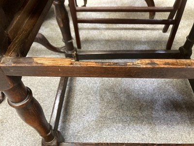 Lot 213 - A 17TH CENTURY OAK SIDE TABLE