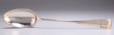 Lot 1237 - AN EDWARDIAN SILVER BASTING SPOON