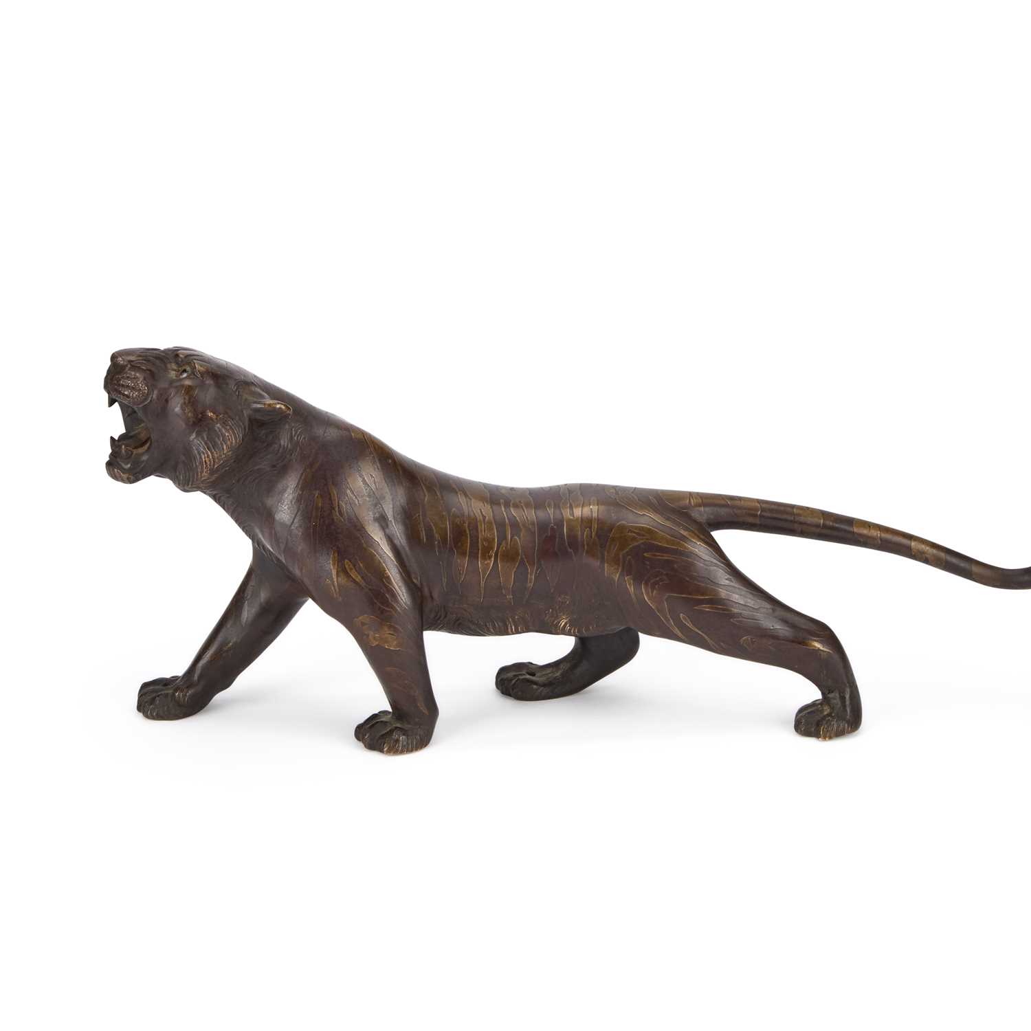 Lot 120 - A JAPANESE BRONZE OKIMONO