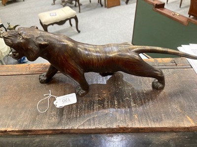 Lot 120 - A JAPANESE BRONZE OKIMONO