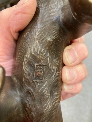 Lot 120 - A JAPANESE BRONZE OKIMONO