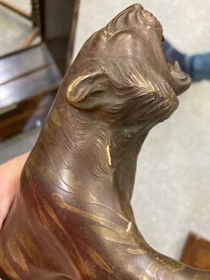 Lot 120 - A JAPANESE BRONZE OKIMONO