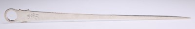 Lot 1232 - A GEORGE III IRISH SILVER MEAT SKEWER