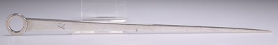 Lot 1220 - A GEORGE III SCOTTISH SILVER MEAT SKEWER