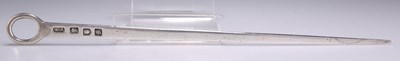 Lot 1180 - A GEORGE III SILVER MEAT SKEWER