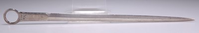 Lot 1155 - A GEORGE III SILVER MEAT SKEWER