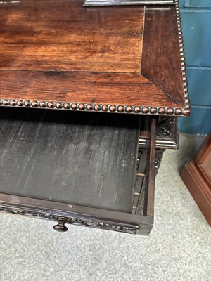 Lot 734 - A CHINESE HARDWOOD DESK