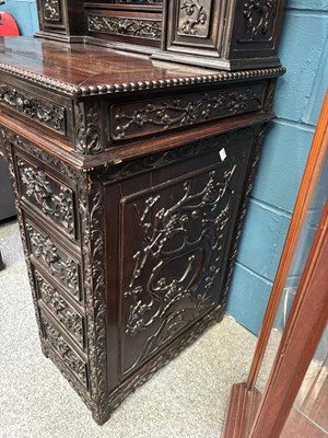 Lot 734 - A CHINESE HARDWOOD DESK