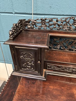 Lot 734 - A CHINESE HARDWOOD DESK