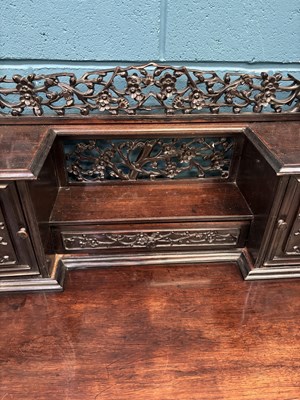 Lot 734 - A CHINESE HARDWOOD DESK