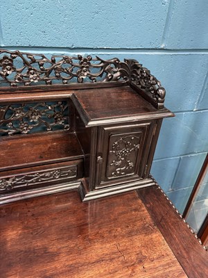 Lot 734 - A CHINESE HARDWOOD DESK
