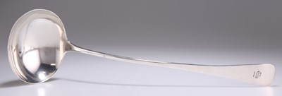 Lot 1233 - A GEORGE III SILVER SOUP LADLE