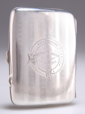 Lot 1424 - ROYAL INTEREST: A GEORGE V SILVER CIGARETTE CASE