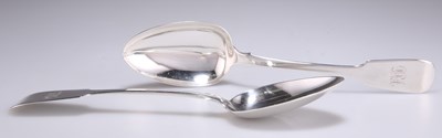 Lot 1172 - A PAIR OF EARLY VICTORIAN IRISH SILVER TABLE SPOONS