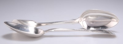 Lot 1146 - A PAIR OF WILLIAM IV SILVER TABLE SPOONS