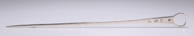 Lot 1166 - A GEORGE II SILVER MEAT SKEWER