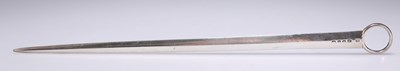 Lot 1112 - A GEORGE III SILVER MEAT SKEWER