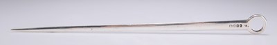 Lot 1195 - A GEORGE III SILVER MEAT SKEWER