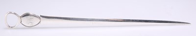 Lot 1235 - A GEORGE III SILVER MEAT SKEWER