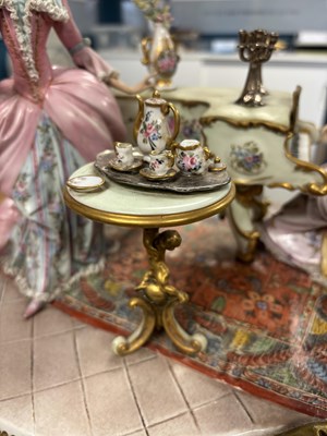 Lot 44 - A LARGE CAPODIMONTE GROUP DEPICTING A CONCERT PARTY