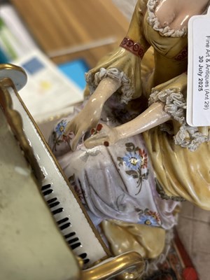 Lot 44 - A LARGE CAPODIMONTE GROUP DEPICTING A CONCERT PARTY