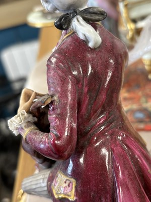 Lot 44 - A LARGE CAPODIMONTE GROUP DEPICTING A CONCERT PARTY