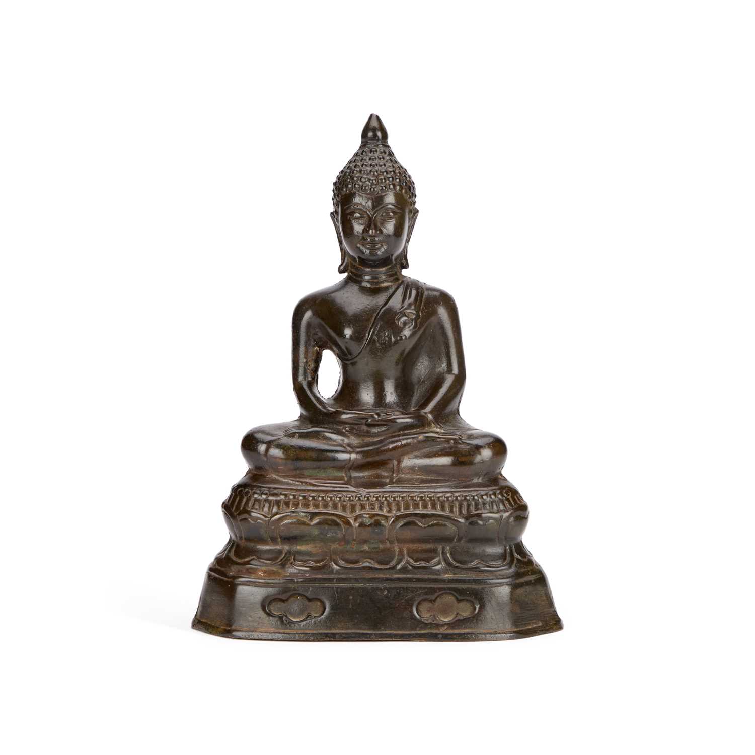 Lot 86 - A BRONZE BUDDHA