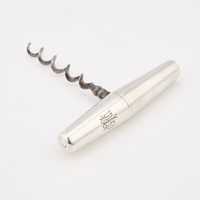 Lot 248 - A VICTORIAN SILVER CORKSCREW