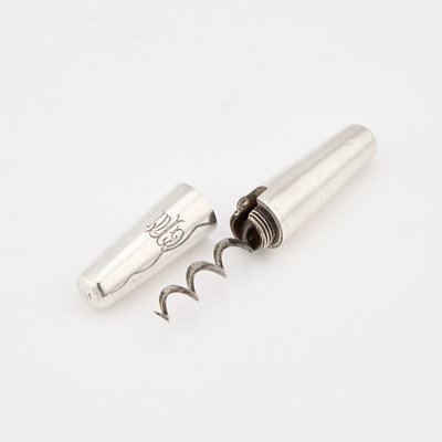 Lot 248 - A VICTORIAN SILVER CORKSCREW