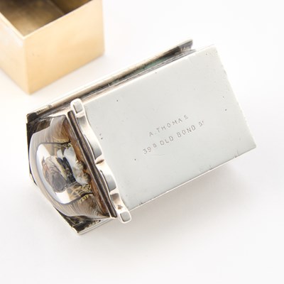 Lot 138 - A VICTORIAN SILVER AND ESSEX CRYSTAL NOVELTY VESTA CASE